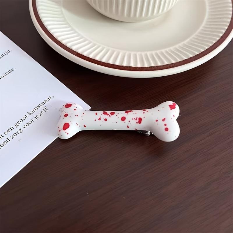 3pcs Halloween Bone Acrylic Hair Clips Girls Hairpins
