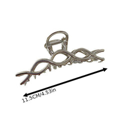 Linear Cross Metal Hairpin Double Layer Hair Clip