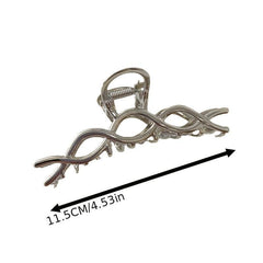 Linear Cross Metal Hairpin Double Layer Hair Clip