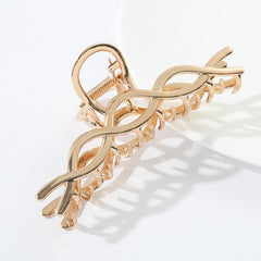 Linear Cross Metal Hairpin Double Layer Hair Clip