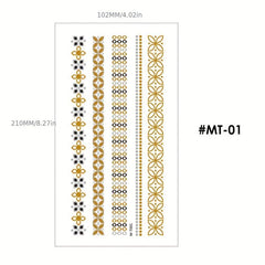 Bronzing Tattoo Stickers Waterproof Party Body Art Tattoo Stickers