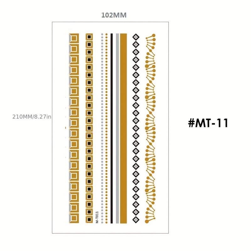 Bronzing Tattoo Stickers Waterproof Party Body Art Tattoo Stickers