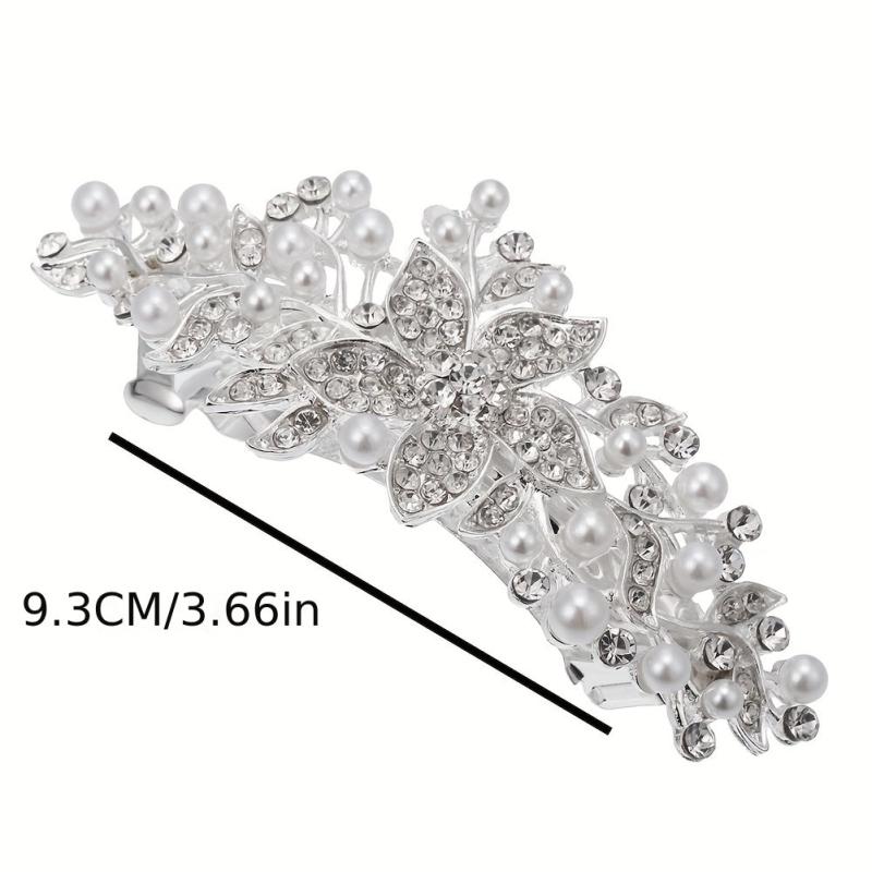 Silver Pearl Hair Clip Bridal Hair Accessories