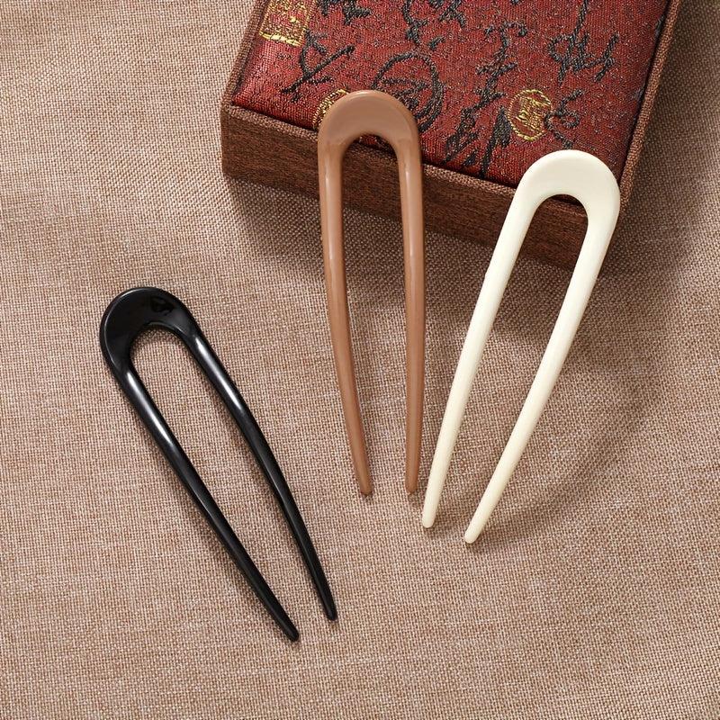 3pcs U Shape Hairpins Women Girls Decors
