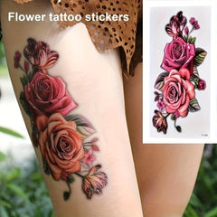 Flower Tattoo Sticker Waterproof Easy Removal