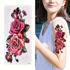 Flower Tattoo Sticker Waterproof Easy Removal