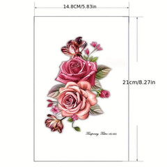 Flower Tattoo Sticker Waterproof Easy Removal