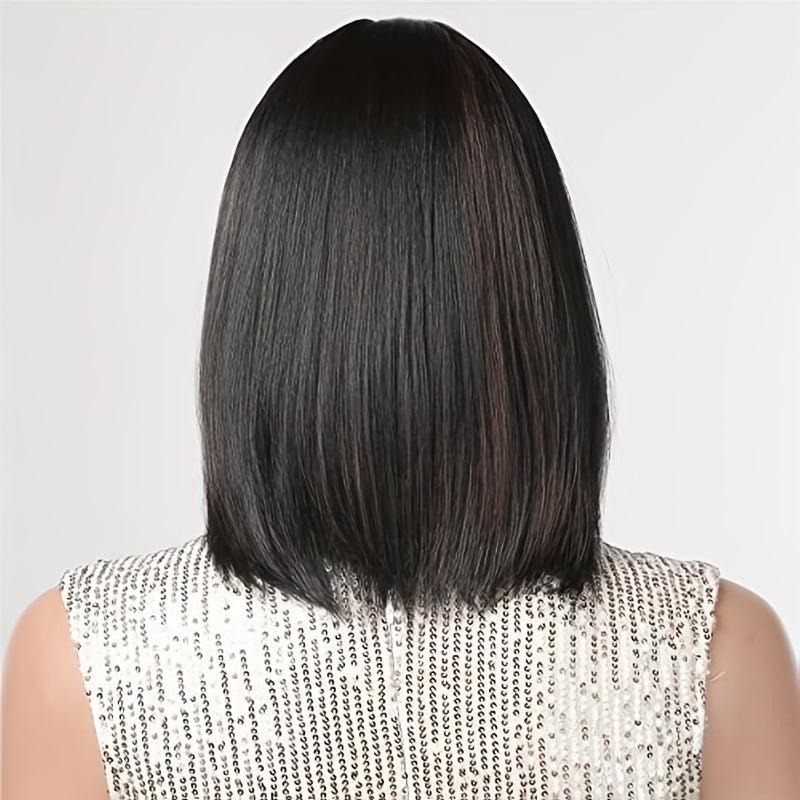 Short Wave Wig Female Middle Part Hairline Wig High Heat Synthetic Fiber Wig