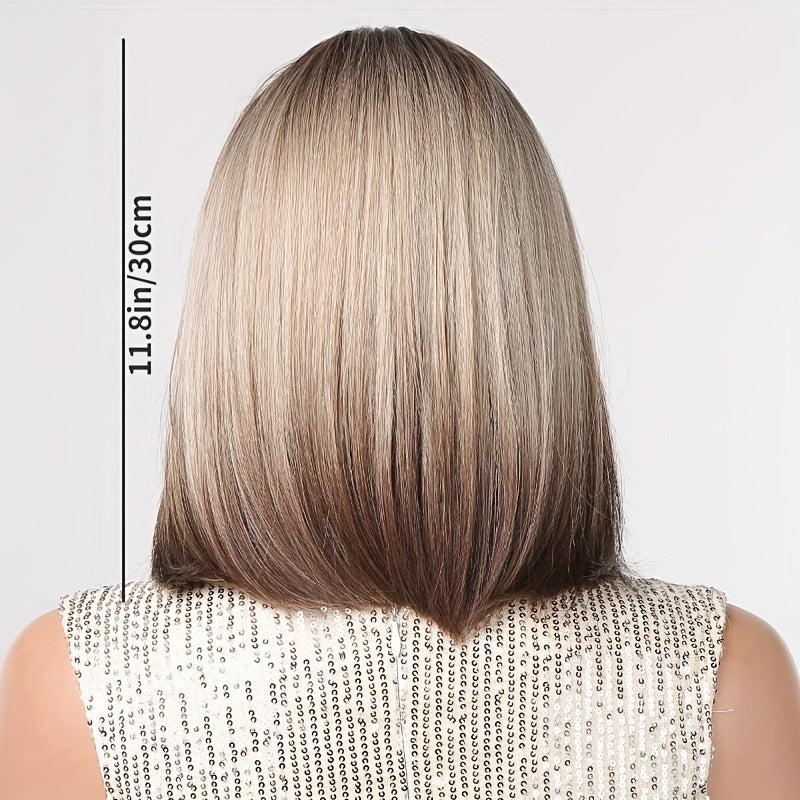 Short Wave Wig Female Middle Part Hairline Wig High Heat Synthetic Fiber Wig