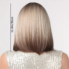 Short Wave Wig Female Middle Part Hairline Wig High Heat Synthetic Fiber Wig