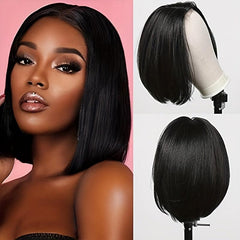 Short Wave Wig Female Middle Part Hairline Wig High Heat Synthetic Fiber Wig