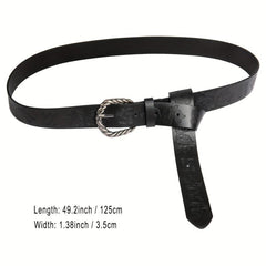 Viking Fenrir Embossed Faux Leather Buckle Belt Medieval Knight Belt