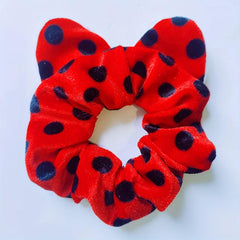 Cat Ears Large Scrunchies Leopard Print Solid Hair Ties Polka Dot Rubber Bands