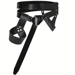 2pcs Medieval PU Leather Sword Waistband Warrior Pirate Cosplay