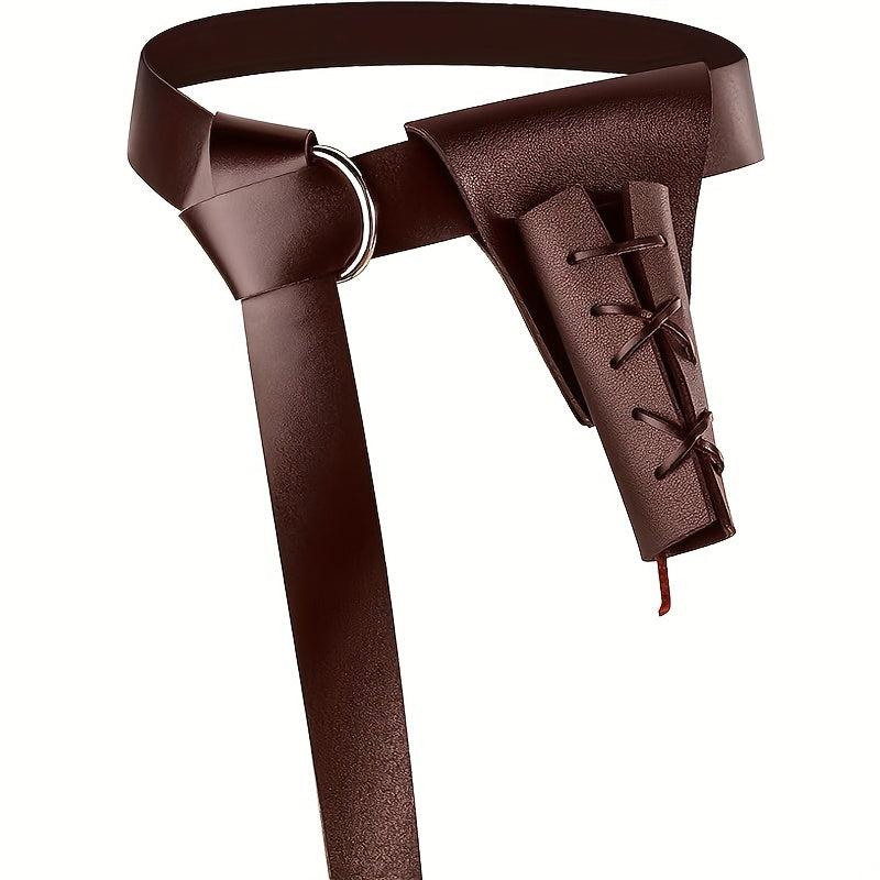 2pcs Medieval PU Leather Sword Waistband Warrior Pirate Cosplay