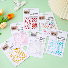 Heart Rhinestone Stickers Faux Pearl Gemstone DIY Makeup Stickers