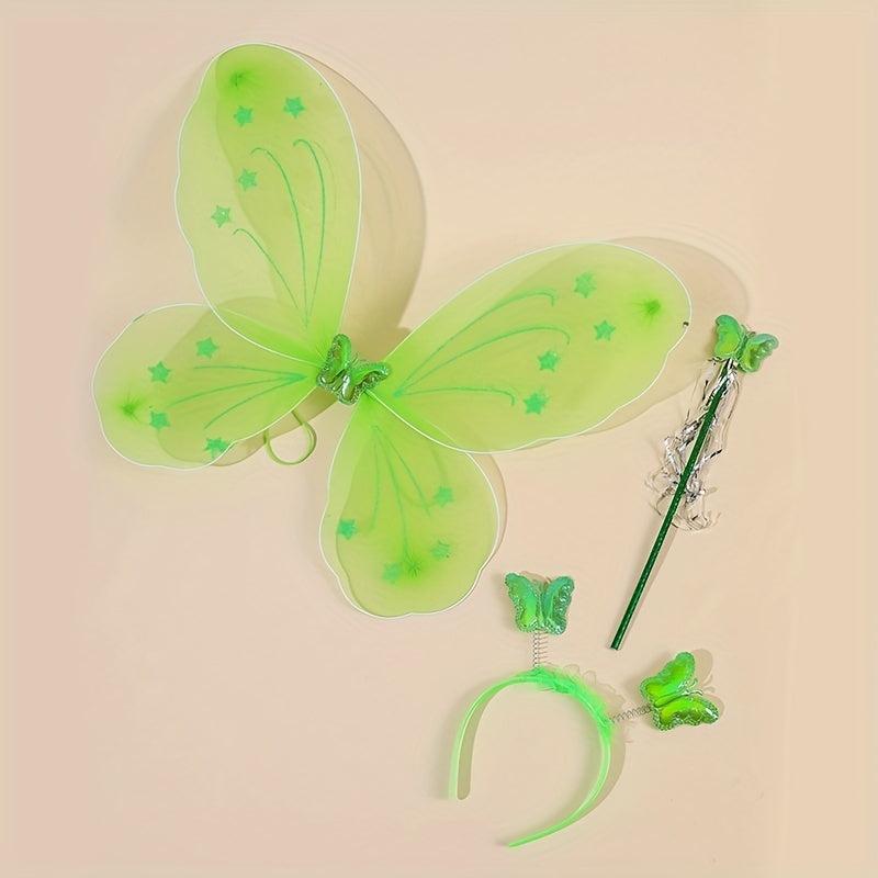 Green Butterfly Wings Costume Set