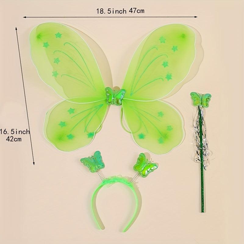 Green Butterfly Wings Costume Set