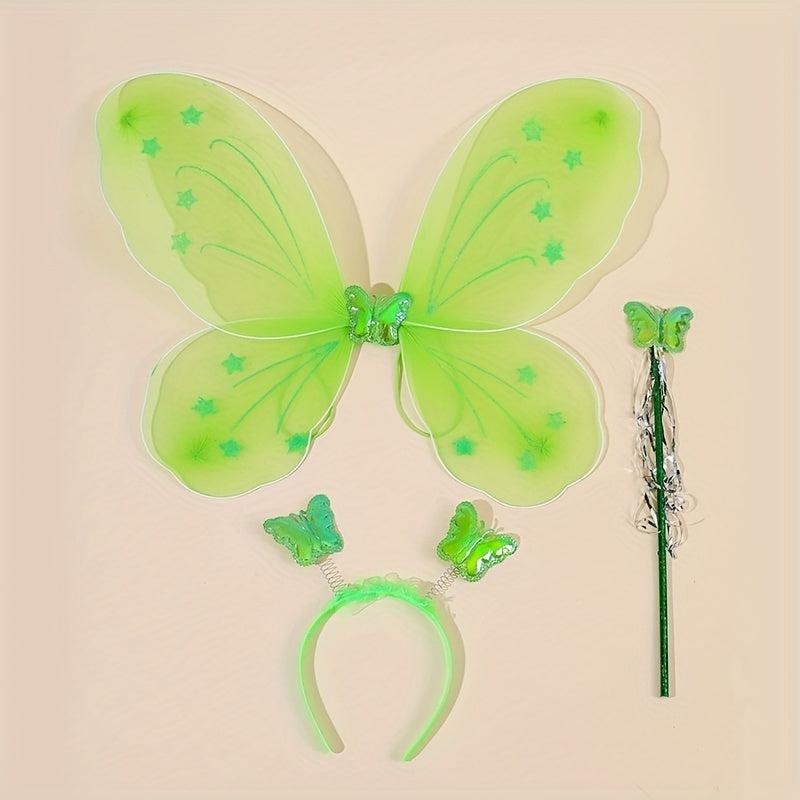 Green Butterfly Wings Costume Set