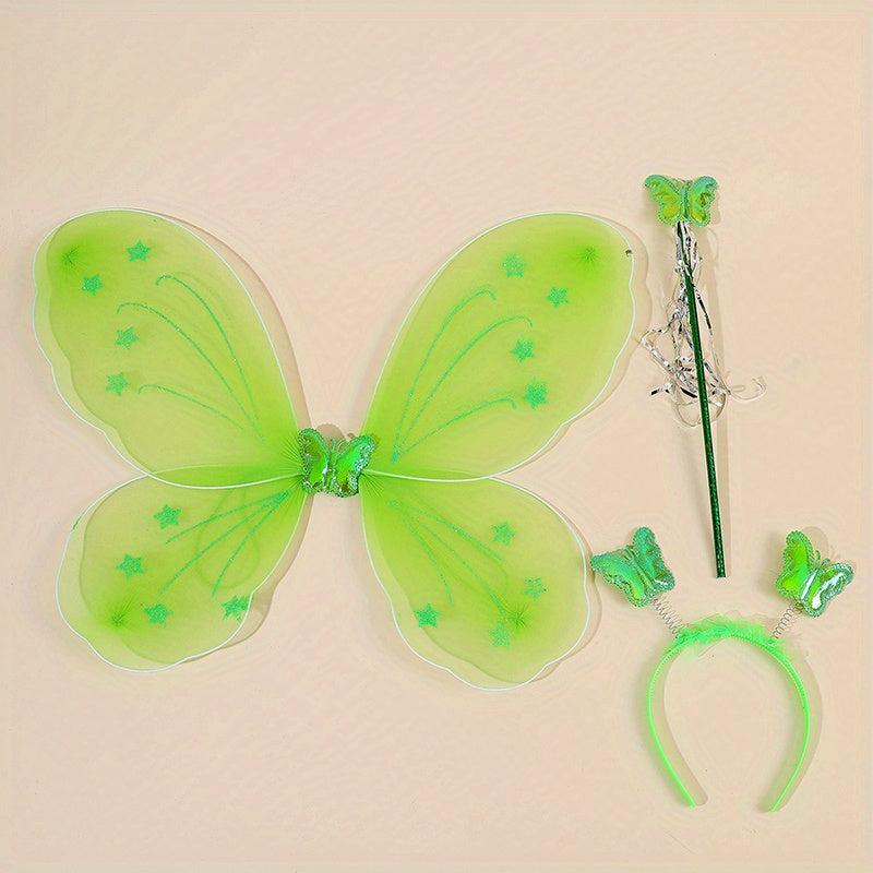 Green Butterfly Wings Costume Set