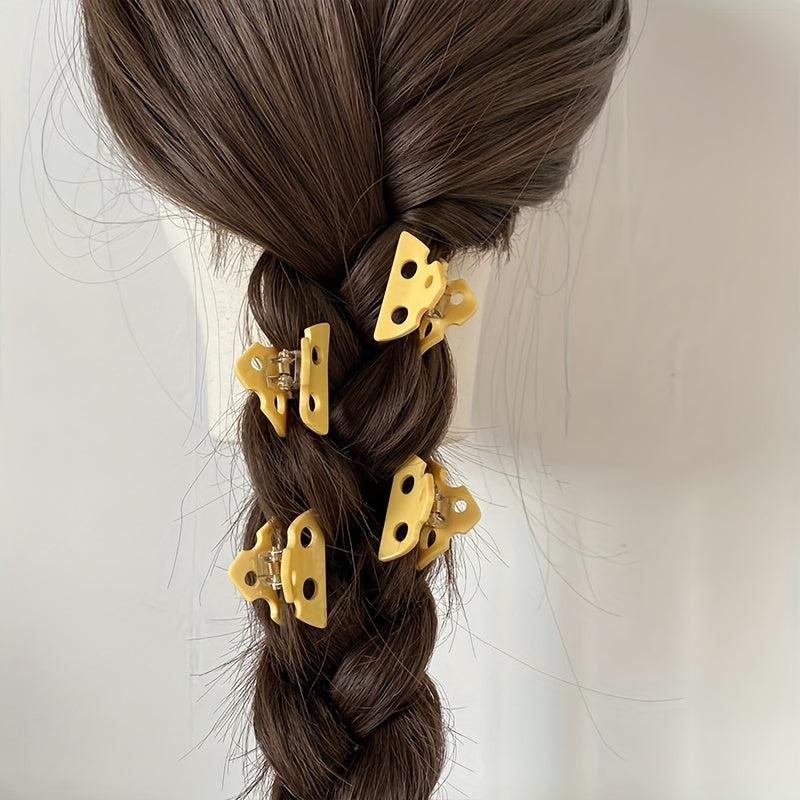 Cheese Hair Claw Clips Mini Hair Clips Hollow Women Girls Hair Accessories