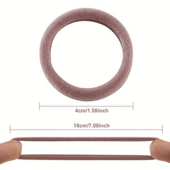 50pcs Coffe Brown Rubber Band Ponytail Hair Tie