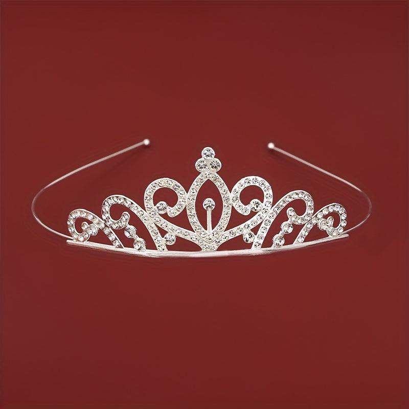 Girl's Bridal Hair Hoop Rhinestone Crown Headband