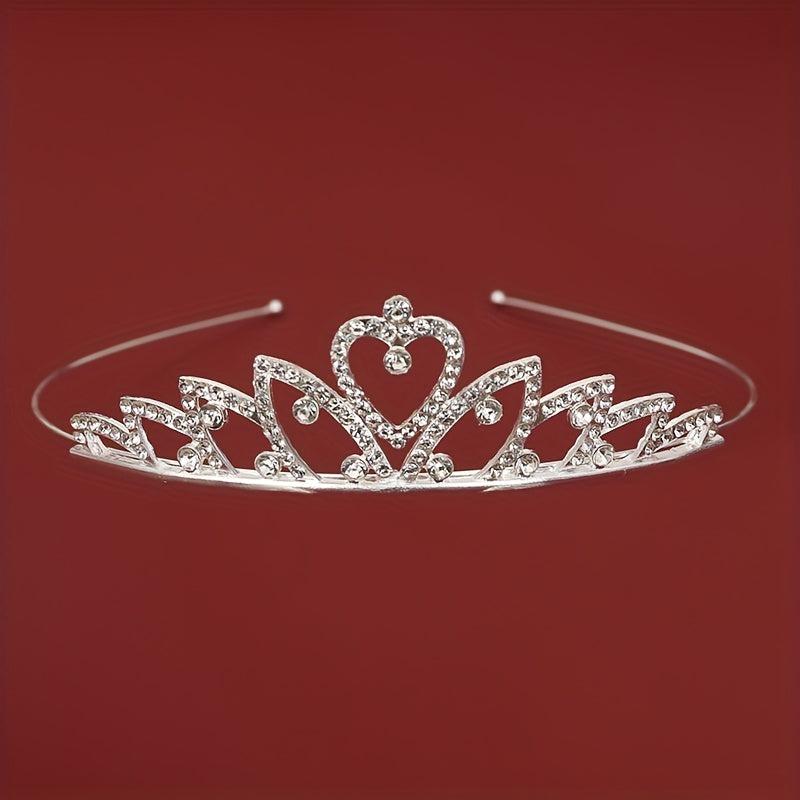Girl's Bridal Hair Hoop Rhinestone Crown Headband