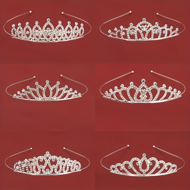 Girl's Bridal Hair Hoop Rhinestone Crown Headband