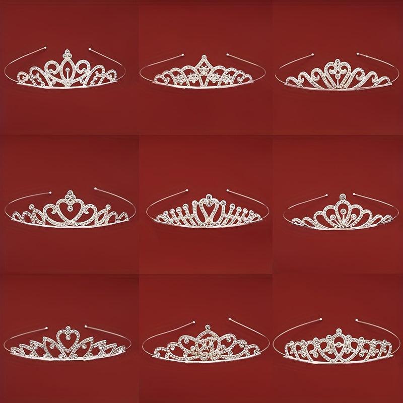 Girl's Bridal Hair Hoop Rhinestone Crown Headband
