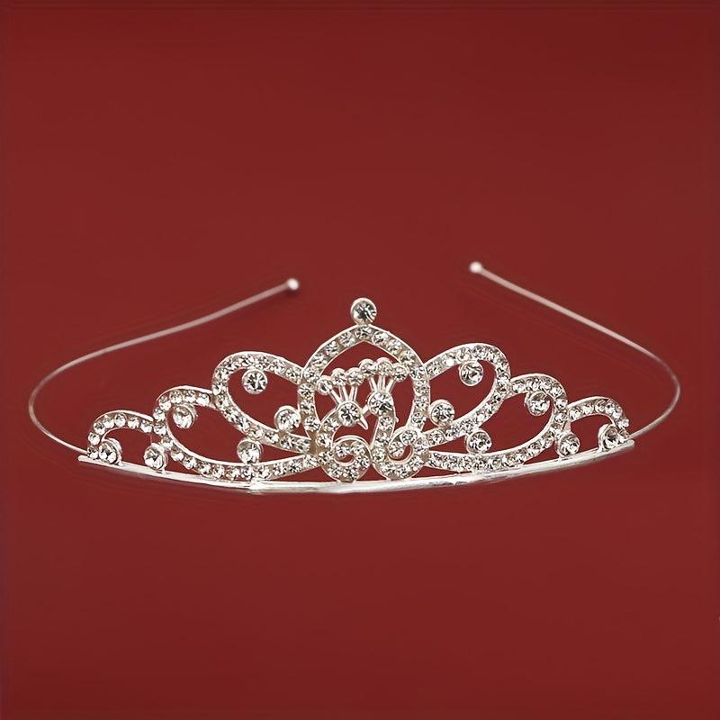 Girl's Bridal Hair Hoop Rhinestone Crown Headband