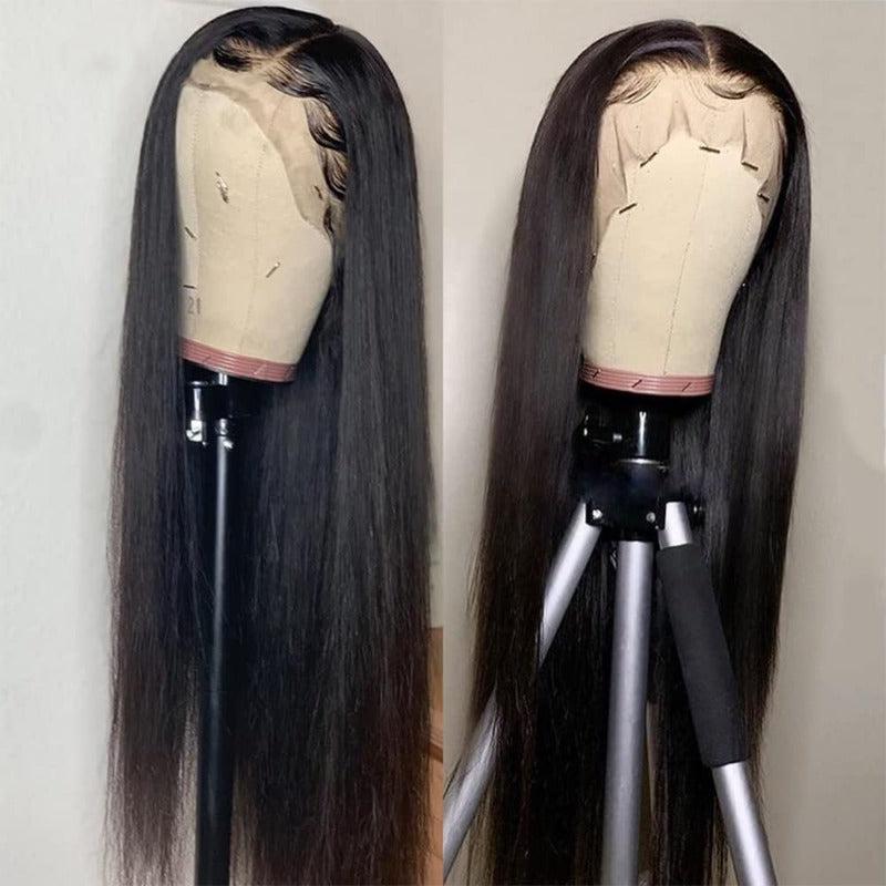 Long Straight Synthetic Wig Middle Part Heat Resistant Fiber Daily Party Use