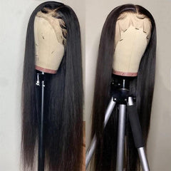 Long Straight Synthetic Wig Middle Part Heat Resistant Fiber Daily Party Use