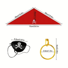 6pcs Pirate Captain Costume Accessories Set for Costume Party