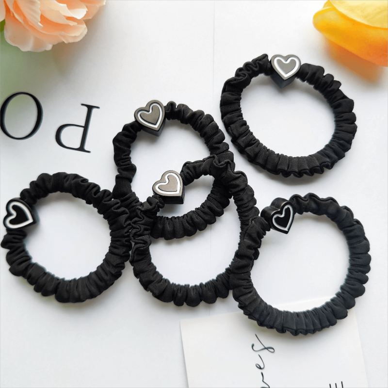5pcs Mixed Hair Elastic Hair Ties Girl Hair Bands