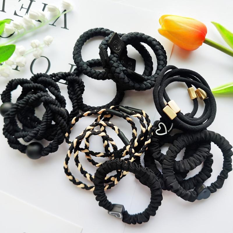 5pcs Mixed Hair Elastic Hair Ties Girl Hair Bands