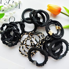 5pcs Mixed Hair Elastic Hair Ties Girl Hair Bands