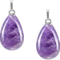 Amethyst Water Drop Pendant Necklace for Positive Energy