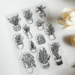 Cartoon Transparent Journal Stamp for Students, Card Making, DIY Scrapbooking