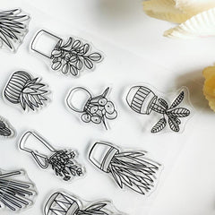 Cartoon Transparent Journal Stamp for Students, Card Making, DIY Scrapbooking
