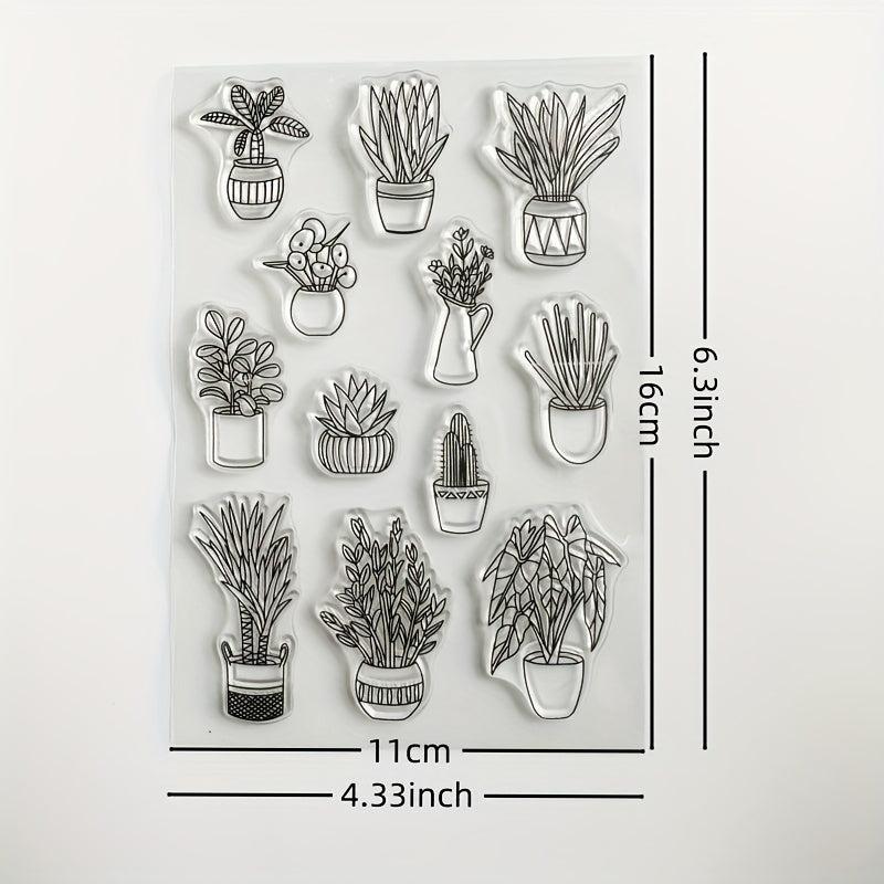 Cartoon Transparent Journal Stamp for Students, Card Making, DIY Scrapbooking