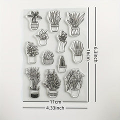 Cartoon Transparent Journal Stamp for Students, Card Making, DIY Scrapbooking