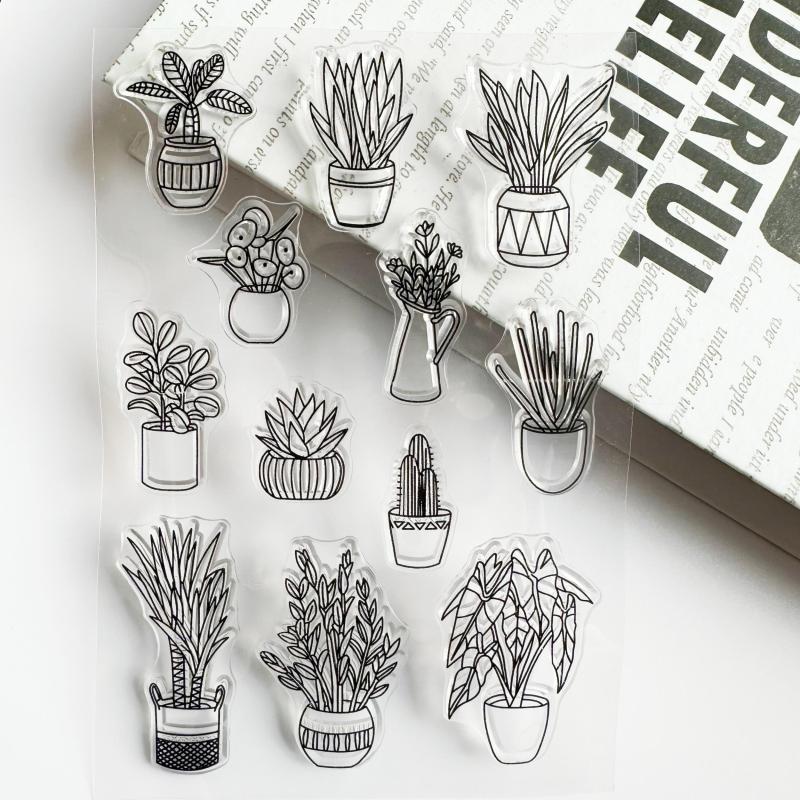 Cartoon Transparent Journal Stamp for Students, Card Making, DIY Scrapbooking