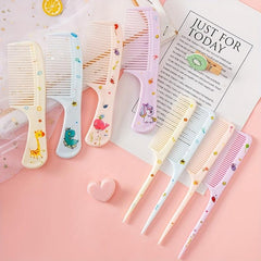 Mini Cartoon Hair Comb Set Animal Pattern Portable Comb