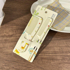 Mini Cartoon Hair Comb Set Animal Pattern Portable Comb
