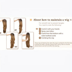 Light Brown Gradient Long Layer Wig Heat Resistant Synthetic Wig
