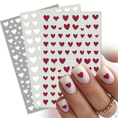 Red 3D Nail Stickers Decals for Manicure