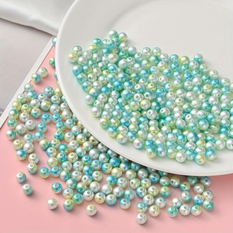 100pcs 6mm 50pcs 8mm Mermaid Gradient Beads for DIY Bracelet Necklace Craft