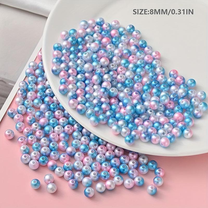 100pcs 6mm 50pcs 8mm Mermaid Gradient Beads for DIY Bracelet Necklace Craft