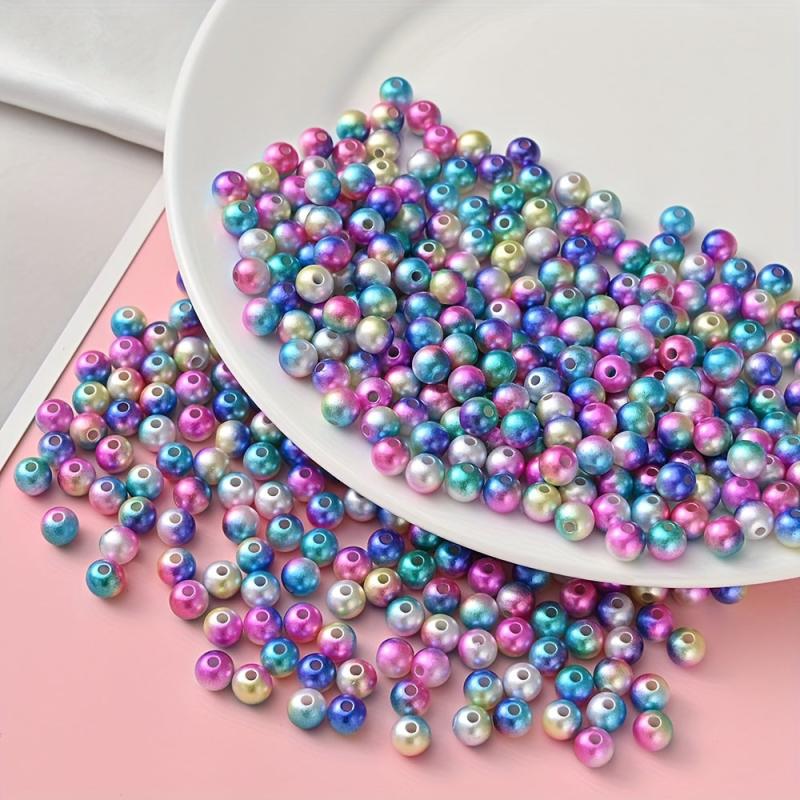 100pcs 6mm 50pcs 8mm Mermaid Gradient Beads for DIY Bracelet Necklace Craft